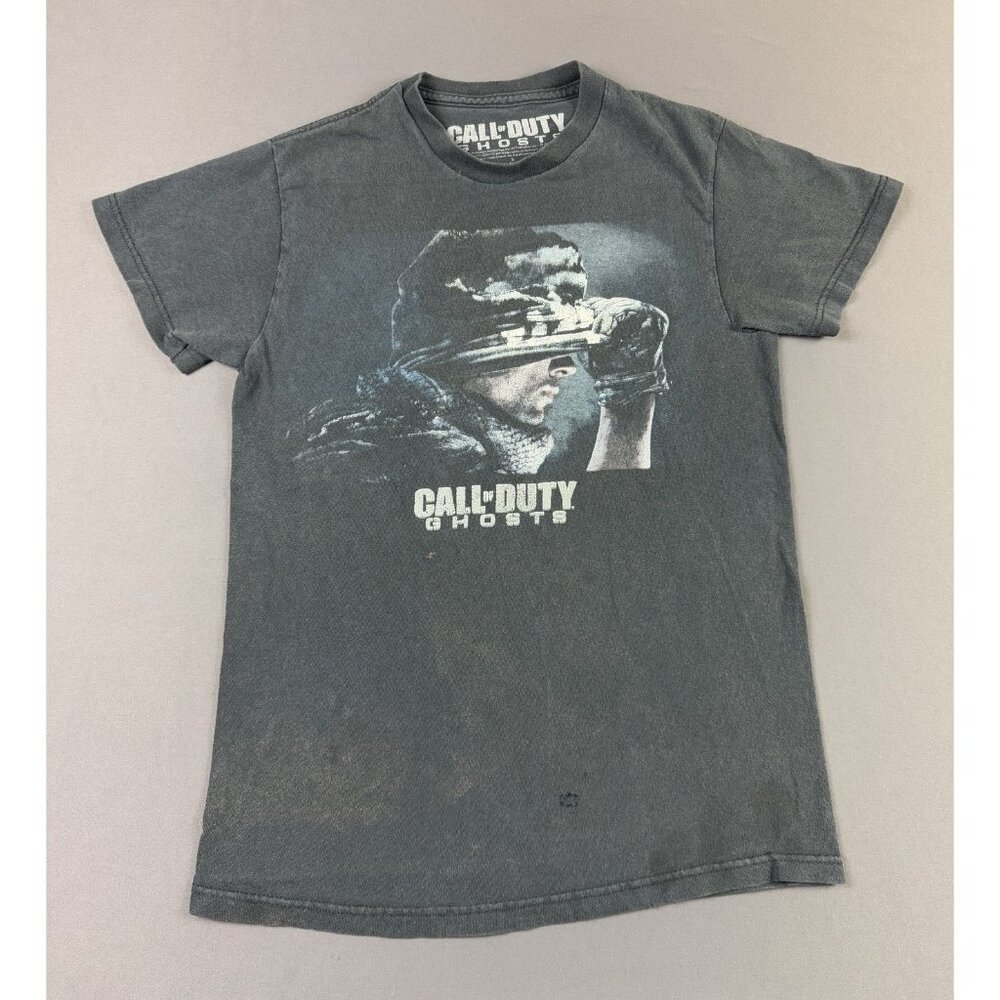 Rare Vintage Y2K Call Of Duty Ghostos XBox Playstation Video Game Promo Faded T